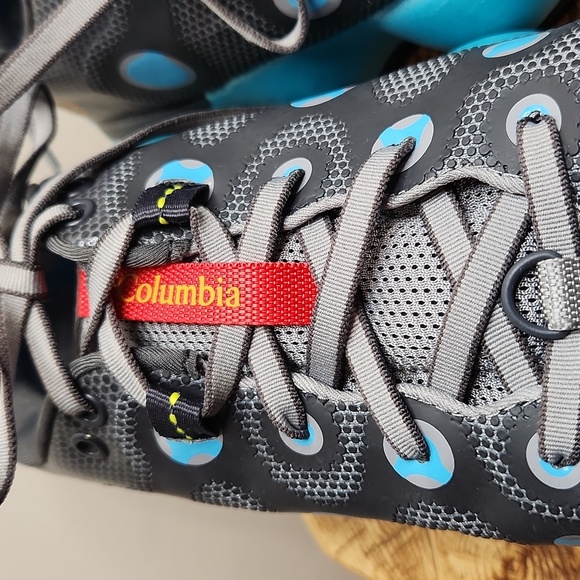 Columbia Women's Trail Running Shoes Size 8 Gray Blue Yellow Rubber Outsole - Picture 12 of 12